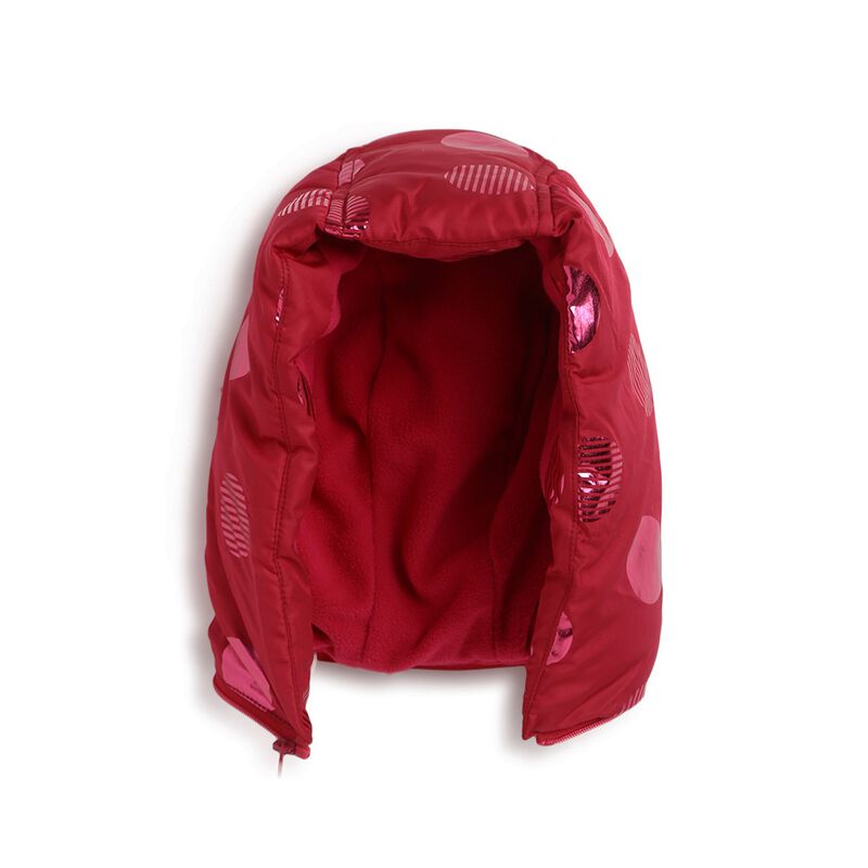 Girls Pink Striped Jacket with Detachable Hood image number 3